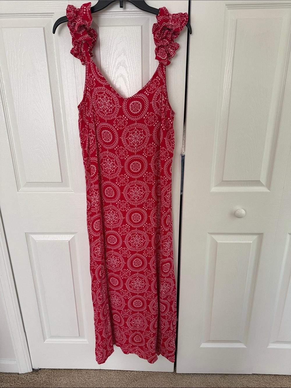 Vince Camuto Women's Medallion-Print Sleeveless Maxi Dress Size Large